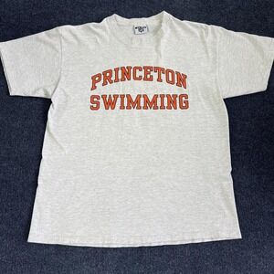 Vintage Princeton Tigers Shirt Mens XL Gray NCAA Swimming Lee USA Tee Top